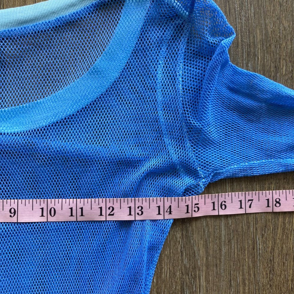 Rebecca Beeson Size 2 Mesh Netted Beautiful Blue … - image 6